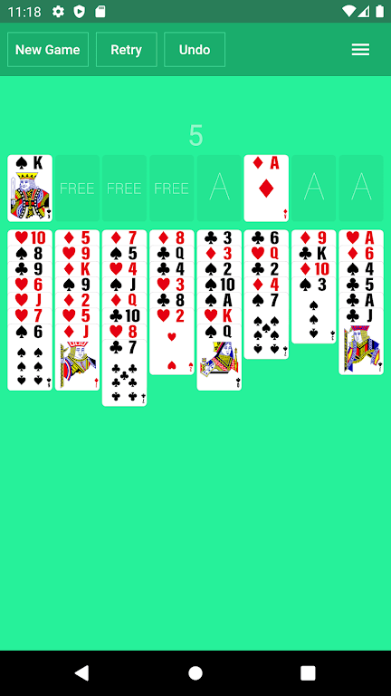 FreeCell.Cards game. Solitaire Screenshot 1 