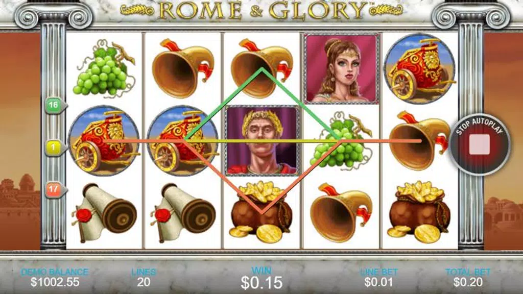 Free Casino Slot Game - Rome And Glory Screenshot 3