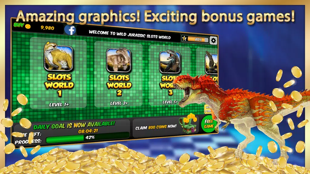 Wild Jurassic Slots World Screenshot 2