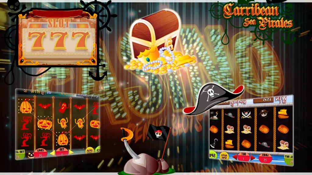 Carribean Slots Pirates Casino Screenshot 2 