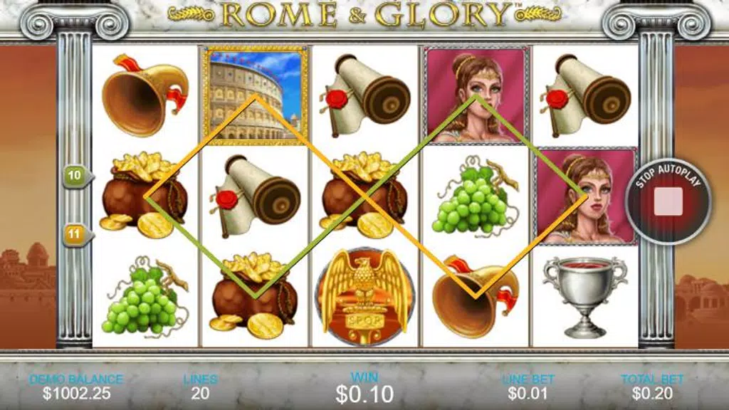 Free Casino Slot Game - Rome And Glory Screenshot 4 