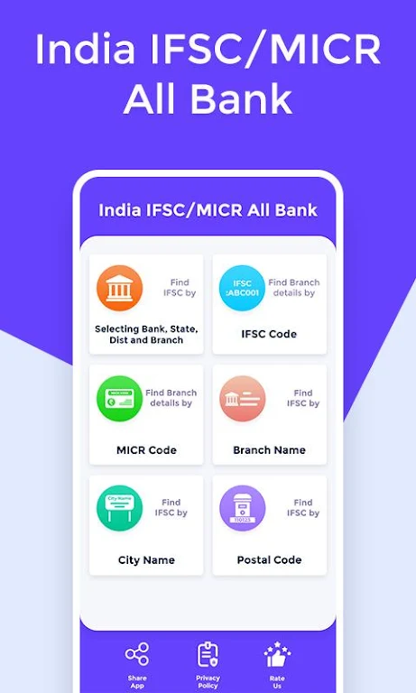 Indian IFSC/MICR All BANK Screenshot 1