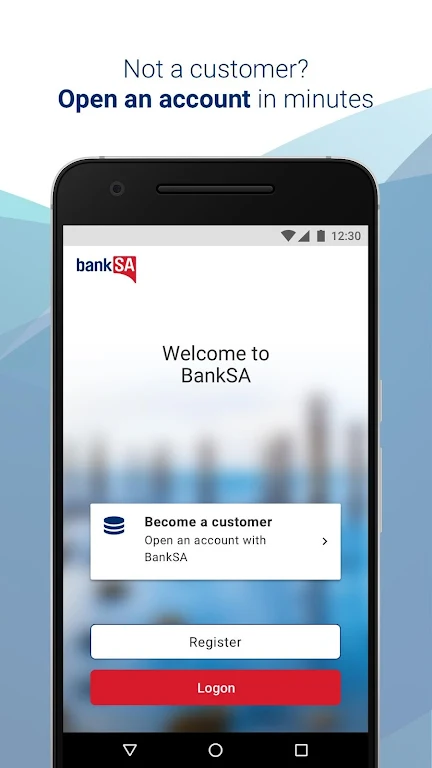 BankSA Mobile Banking Screenshot 1