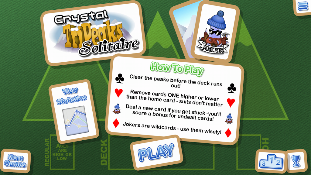 Crystal TriPeaks Solitaire Screenshot 2