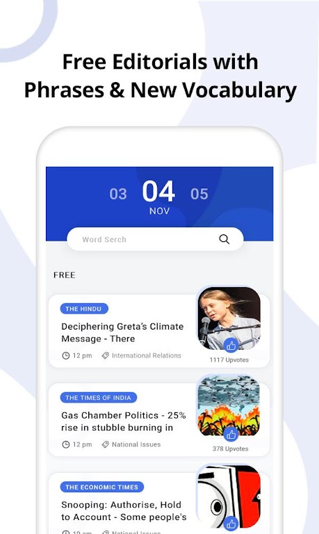 Vocab24: Hindu App & Editorial Mod Screenshot 1