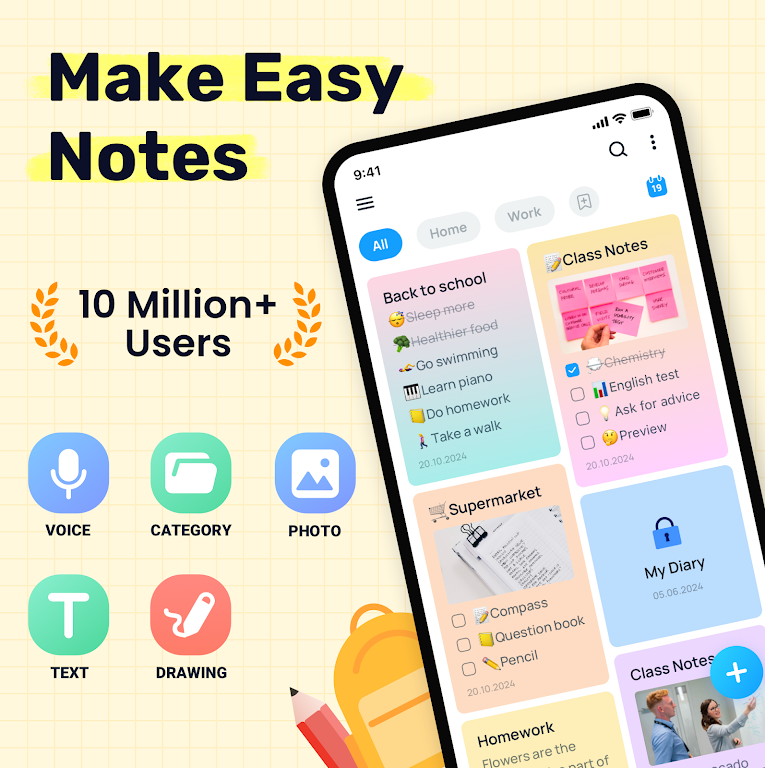 Easy Notes – Notebook, Notepad Mod Screenshot 1 