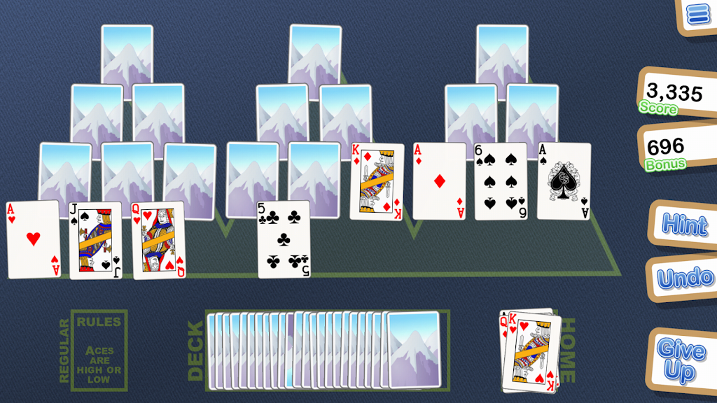 Crystal TriPeaks Solitaire Screenshot 3