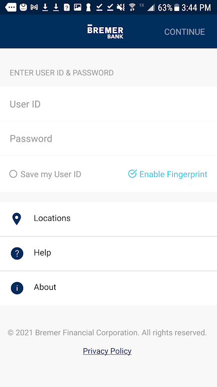 Bremer Bank Mobile Screenshot 1