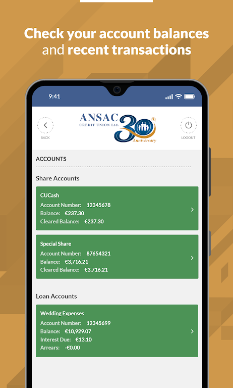 Ansac CU Mobile Banking Screenshot 2 