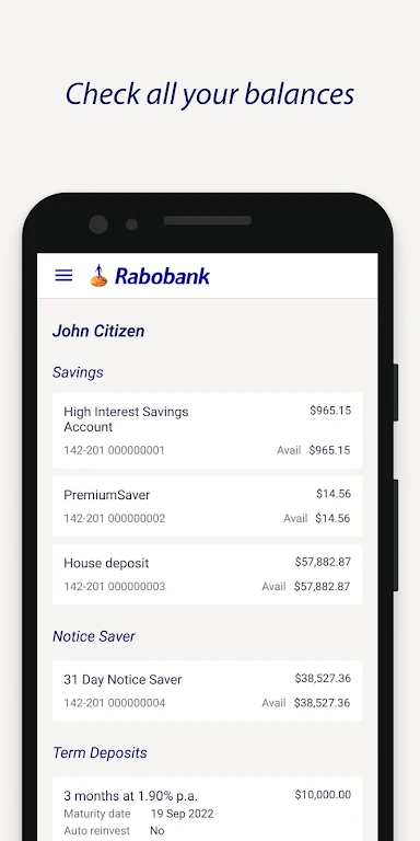 Rabobank Online Savings AU Screenshot 2 