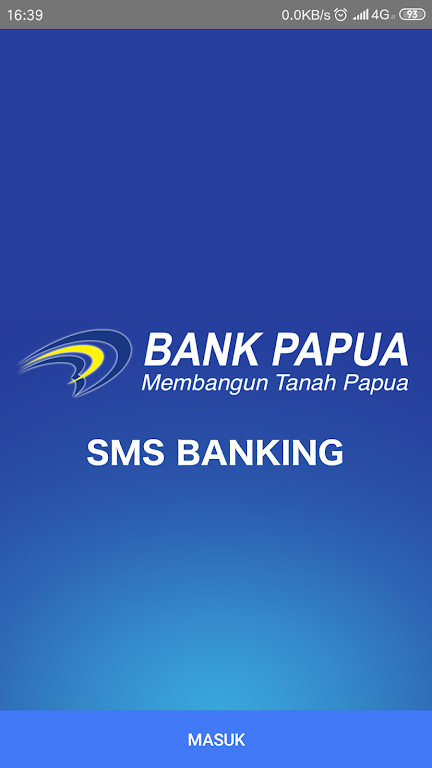 SMS Banking Bank Papua Screenshot 1 