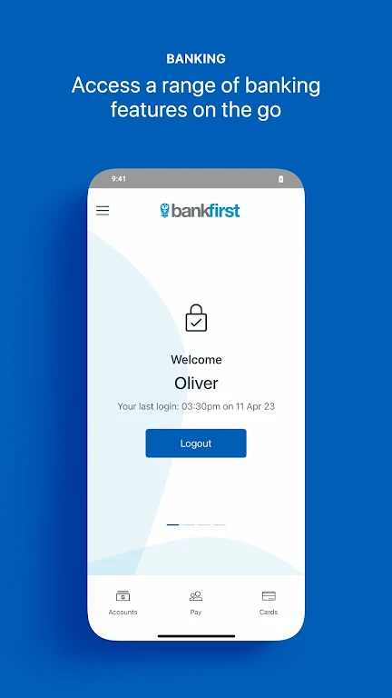 Bank First App Screenshot 1