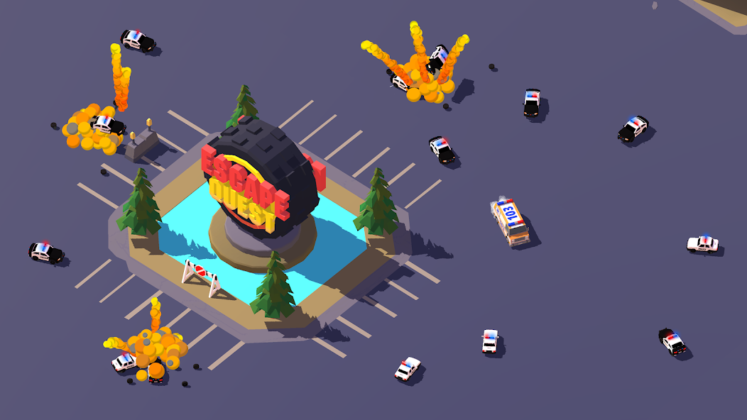 Escape Quest: Police Car Chase Mod Screenshot 1 