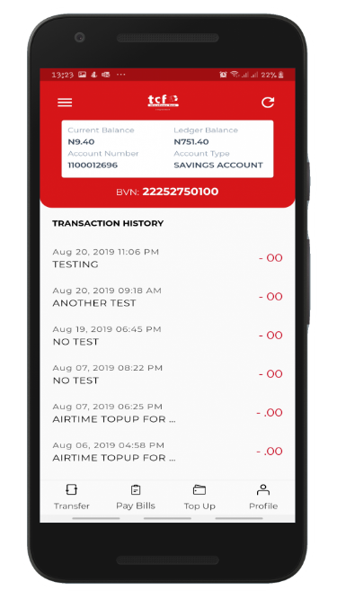 TCF MFB Mobile Banking Screenshot 1