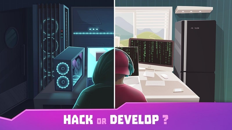 Hacker or Dev Tycoon? Tap Sim Screenshot 1 