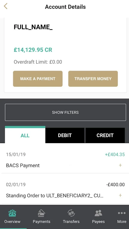 Weatherbys Mobile Banking Screenshot 2