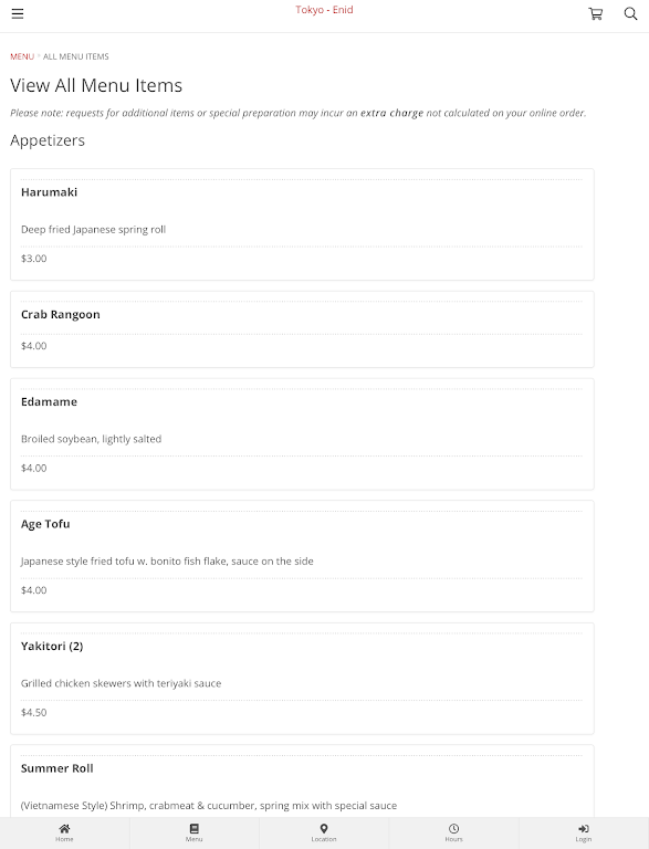 Tokyo - Enid Online Ordering Screenshot 4