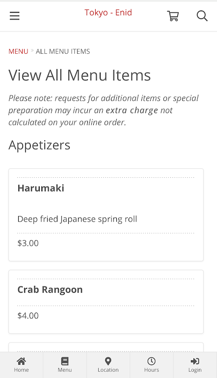 Tokyo - Enid Online Ordering Screenshot 2 