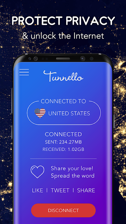 Tunnello VPN Screenshot 1 