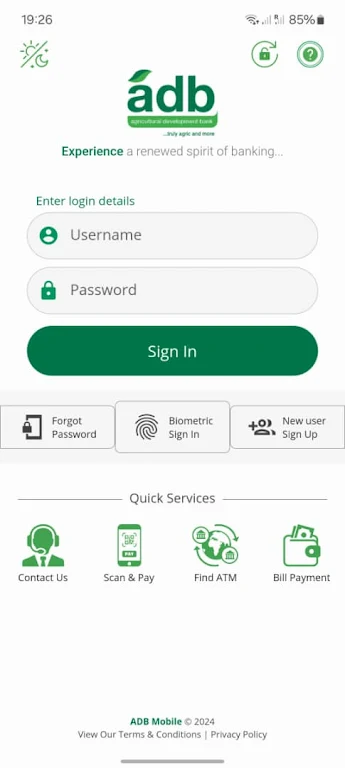 adb Mobile Banking Screenshot 1 