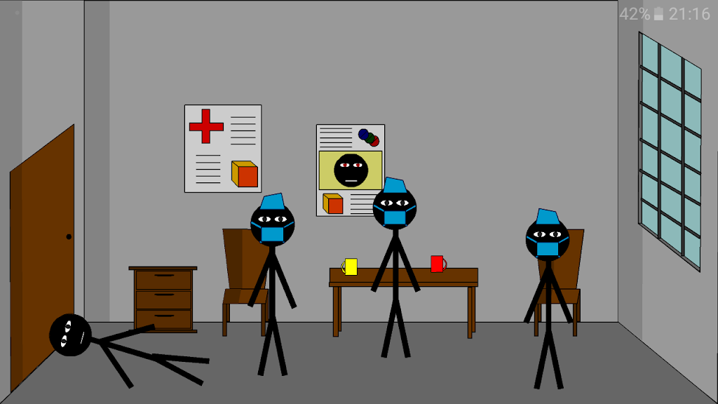 Stickman escape madhouse Screenshot 2