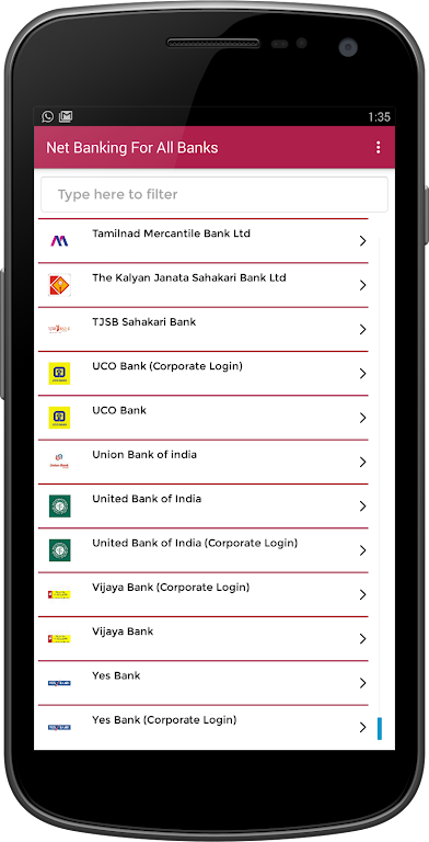 Net Banking App for All Indian Banks Screenshot 1