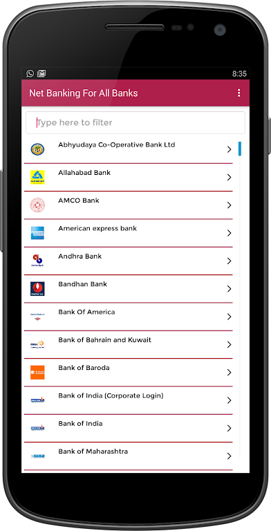 Net Banking App for All Indian Banks Screenshot 2