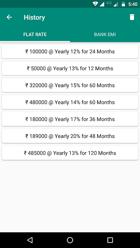 EMI Calculator - Bank EMI, Flat Rate EMI Screenshot 2