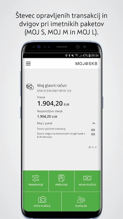 MOJ@SKB mobile banking Screenshot 3