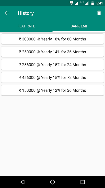 EMI Calculator - Bank EMI, Flat Rate EMI Screenshot 4 