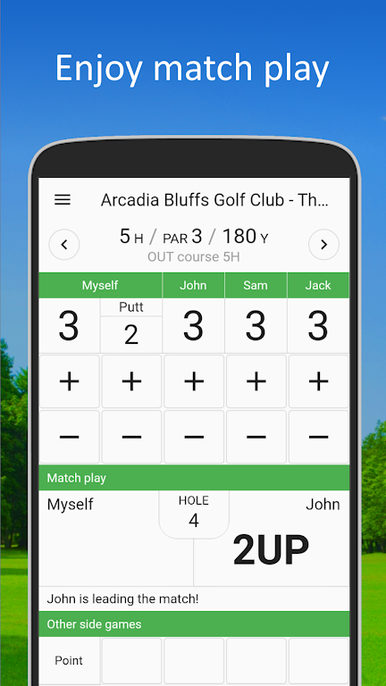 G Score-Golf score & sidegames Screenshot 1