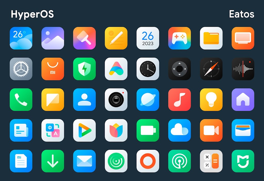 HyperOS – Icon Pack Mod Screenshot 1 