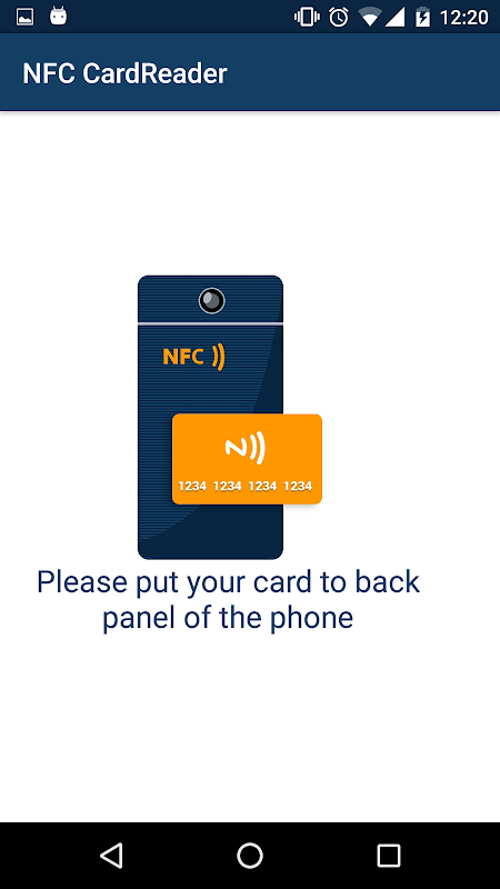 CreditCard NFC Reader Screenshot 1