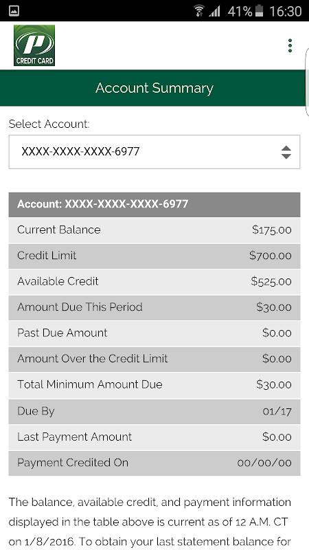 My Premier Credit Card Screenshot 3 