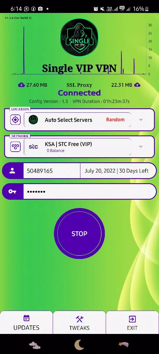 Single Vip Vpn Screenshot 2