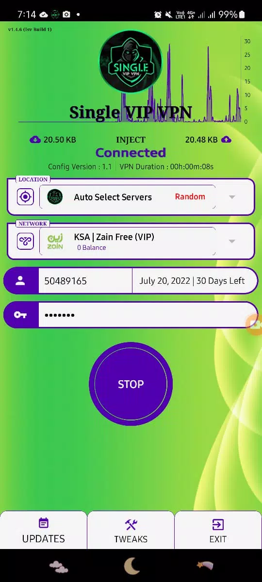 Single Vip Vpn Screenshot 1