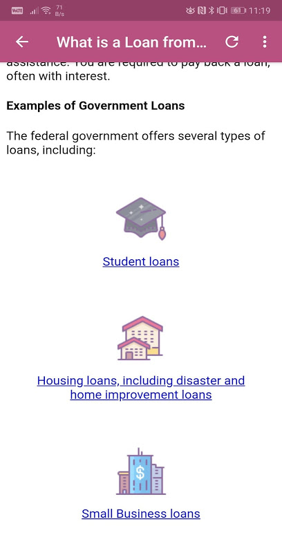 US Grants and Loans Screenshot 3