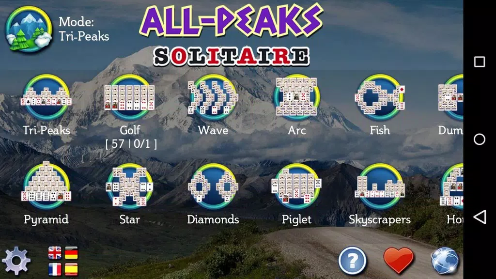 All-Peaks Solitaire Screenshot 1