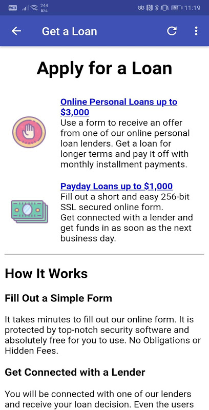 US Grants and Loans Screenshot 4