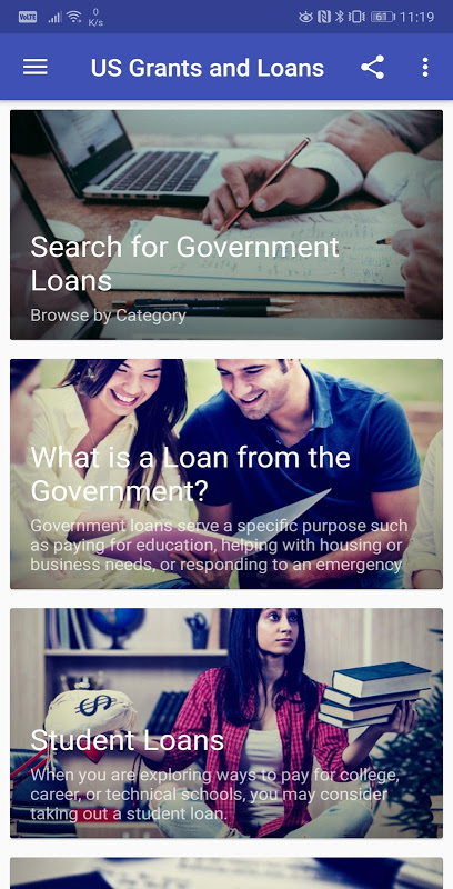 US Grants and Loans Screenshot 1