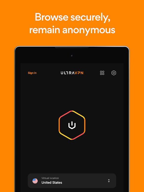 VPN Secure Proxy — UltraVPN™ Screenshot 1 