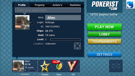 Texas Poker with Mobage Screenshot 1 