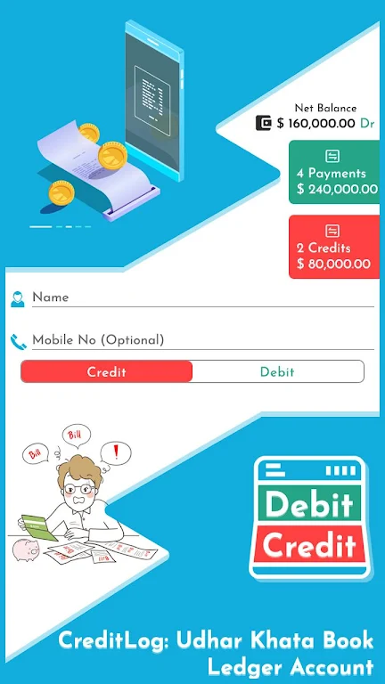 CreditLog: Udhar Khata Book, L Screenshot 1 