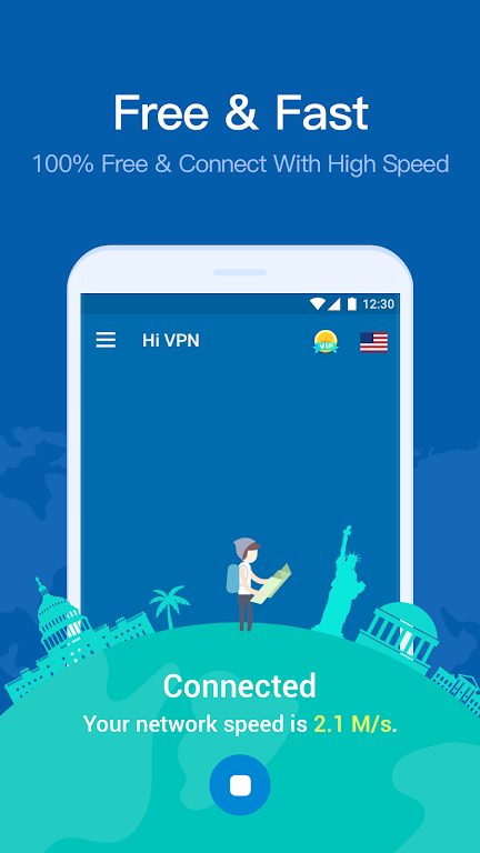 Hi Security VPN -  Unlimited Free Proxy VPN Screenshot 2