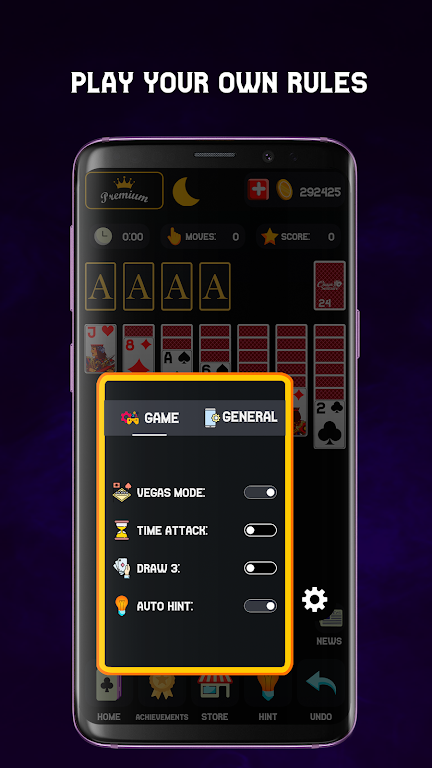 Classic Solitaire - Dark Mode Screenshot 2 