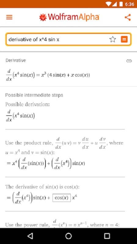 WolframAlpha Screenshot 4