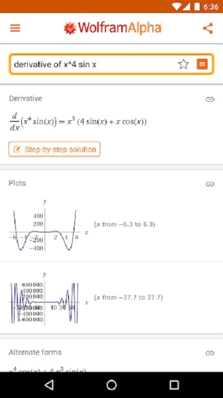 WolframAlpha Screenshot 2