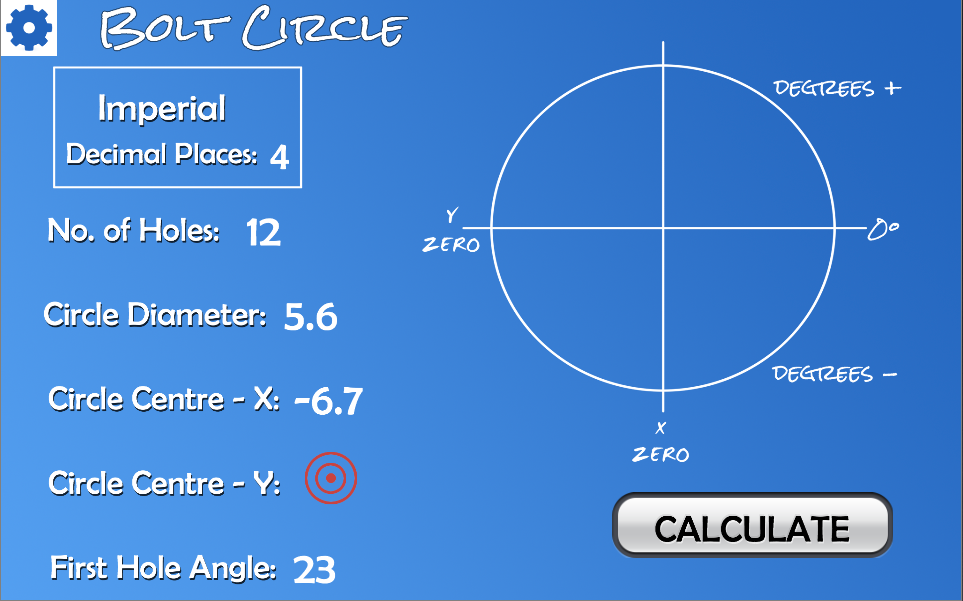 Bolt Circle Calculator Screenshot 2