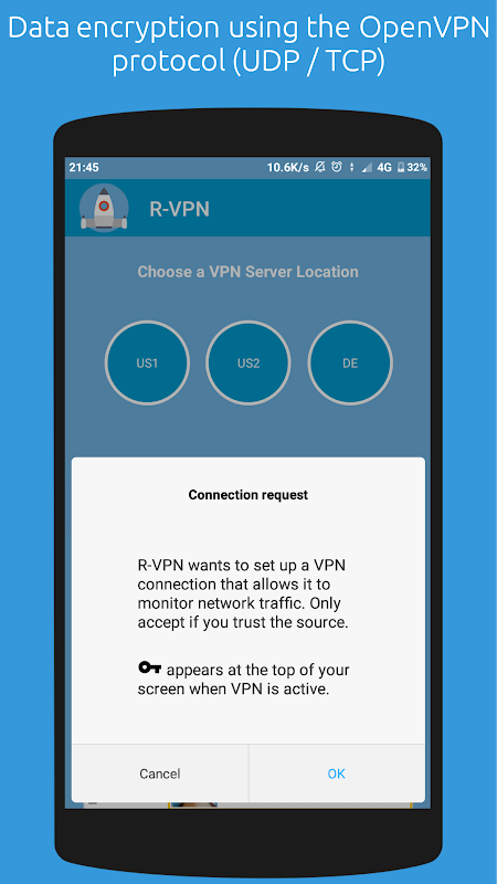 R-VPN – Free VPN For Android Screenshot 4 