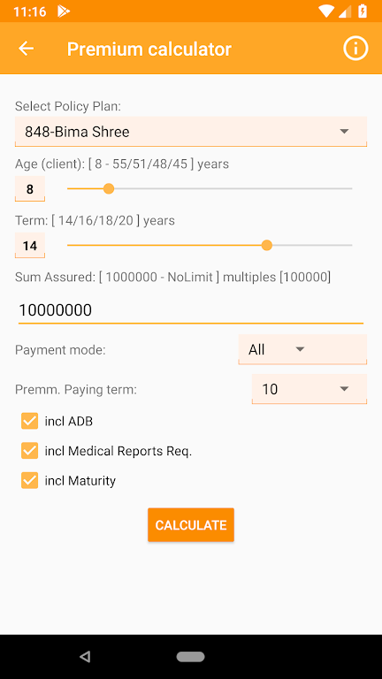 Policy Calculators: All in one Screenshot 4 